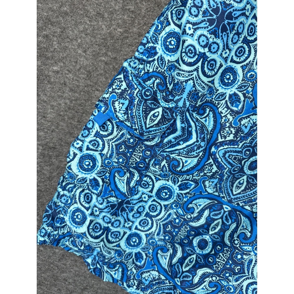 Kanu Surf Blue Paisley Mandala Board Shorts Swim Trunks Mens 2X Cargo Pocket 8" - Picture 9 of 10
